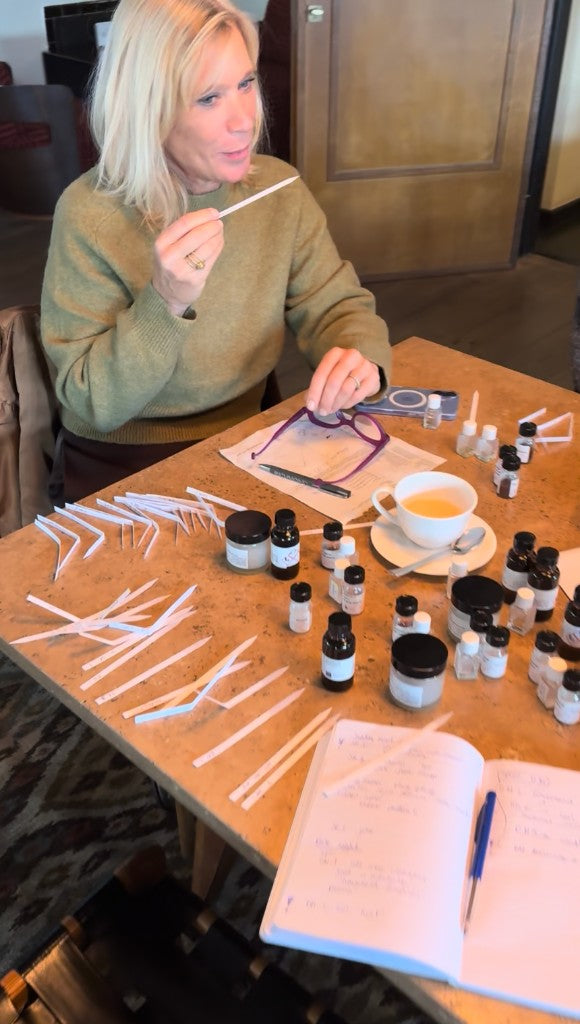 Ingeborg, master perfumer, in her Grasse workshop